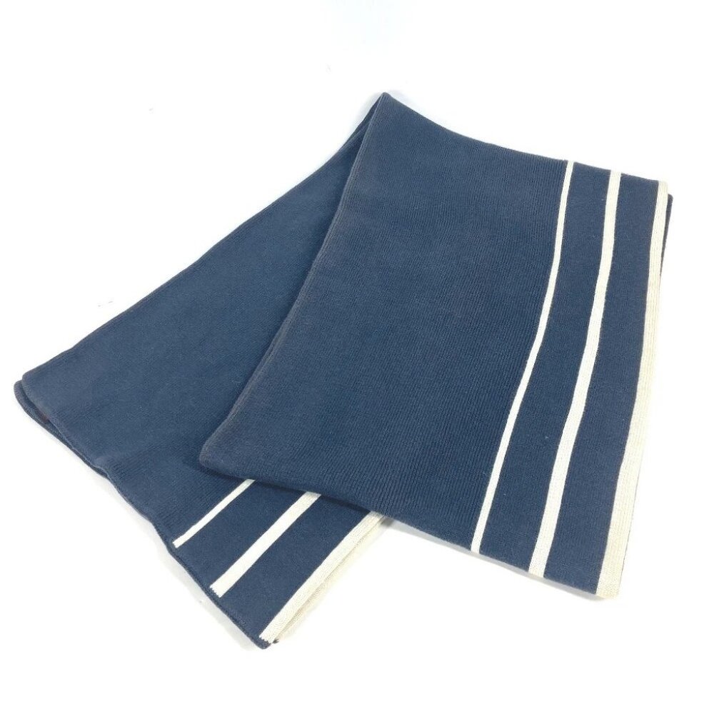 LOUIS VUITTON Louis Vuitton Cup LVCUP logo Scarf cotton / Cashmere Navy/White - Picture 2 of 9
